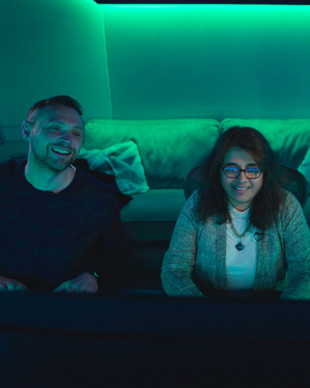 Nainita and Kurt Mixing 1 4x5