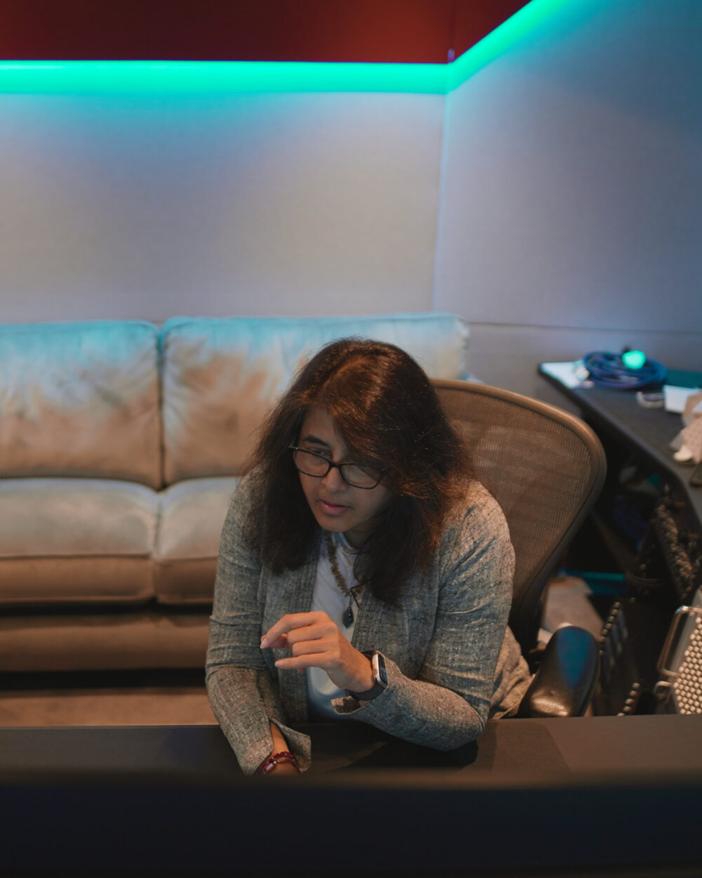 Nainita and Kurt Mixing 2 4x5